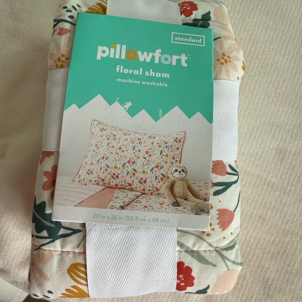 Pillowfort Floral Sham - Multicolor set of 2 new in pack